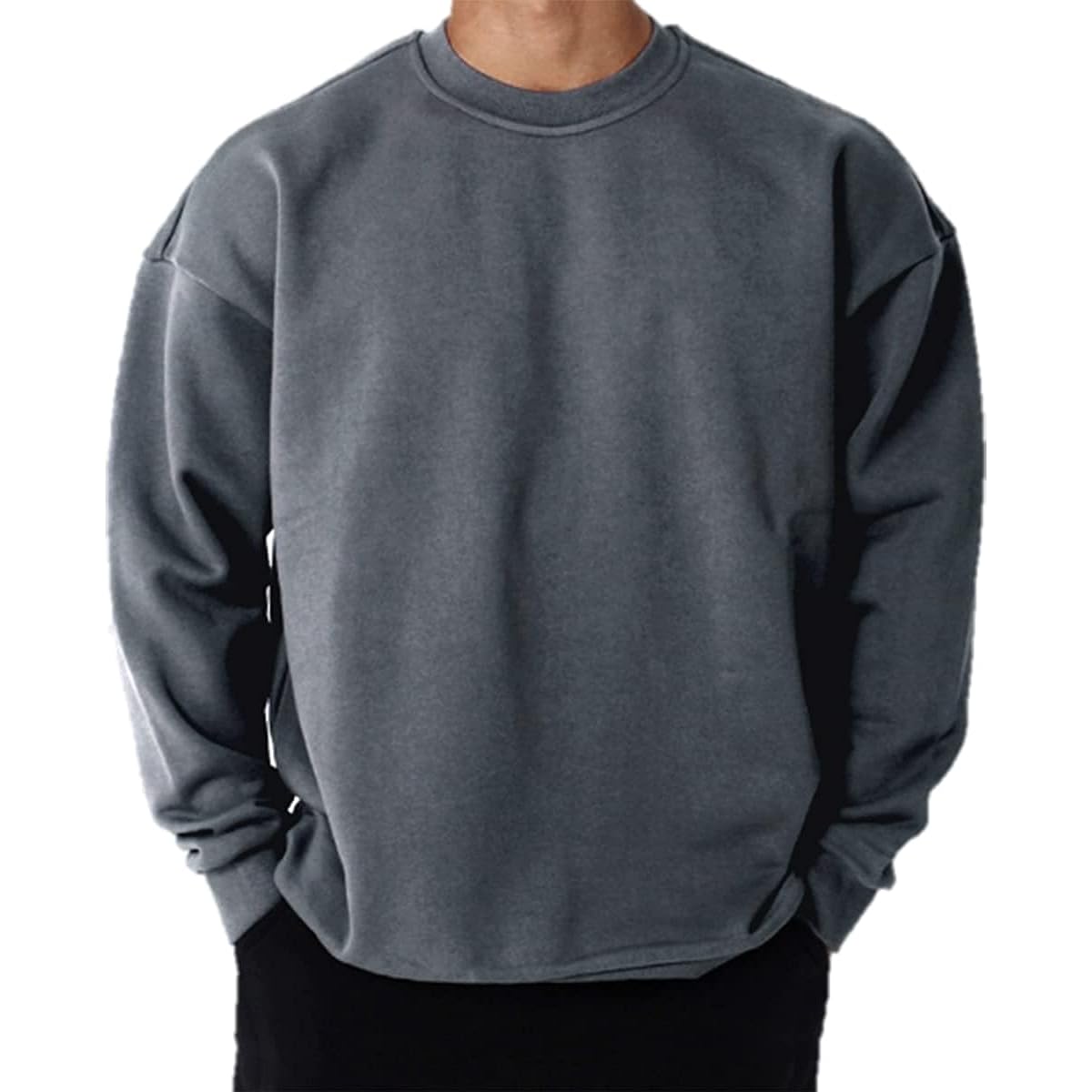 [Manatsulife] Men's Hoodie, Long Sleeve, Sweatshirt, T-Shirt, Sweatshirt, Pullover, Casual, Loungewear, Popular, Plain, Spring/Autumn T-06