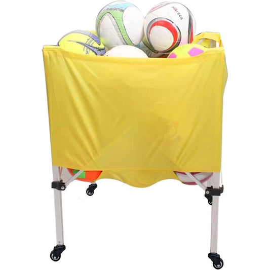 Voodans Ball Basket Ball Cart Soccer Basketball Volleyball Storage Basket for Practice Foldable Storage Bag Included