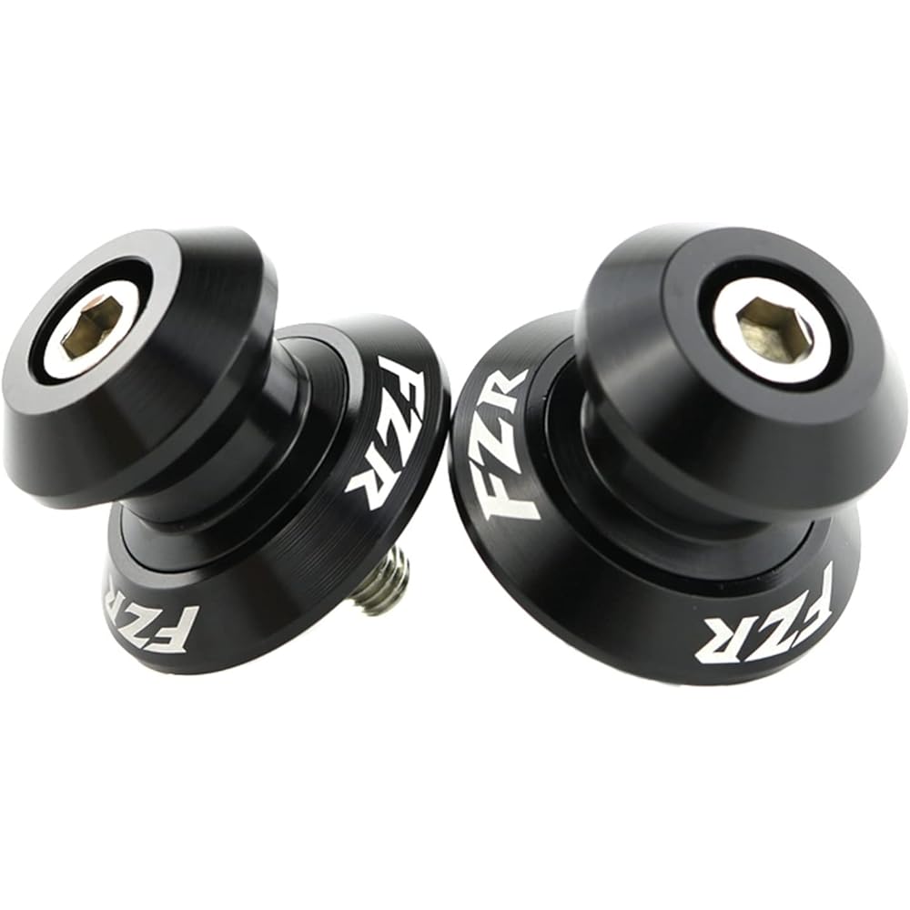 Stand Screw Slider CNC Motorcycle Mount for Yamaha FZR400 FZR600 FZR750RT FZR1000 Swing Arm Screw Spool Slider Swing Arm Bracket Spool (Color: Black)