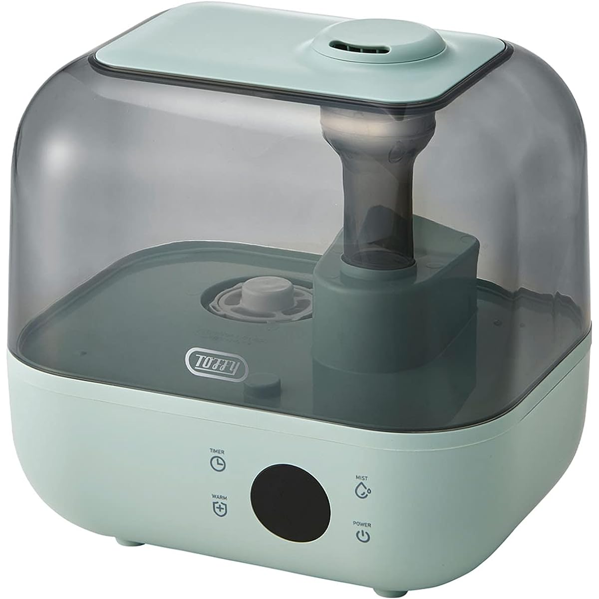 [Toffy] Antibacterial hybrid aroma humidifier <4.7L> HF08 (Pale Aqua) Top water supply type, long-term humidification, long nozzle, automatic humidity control function, with timer, compatible with aroma oil and aroma water, antibacterial treatment HF08-P