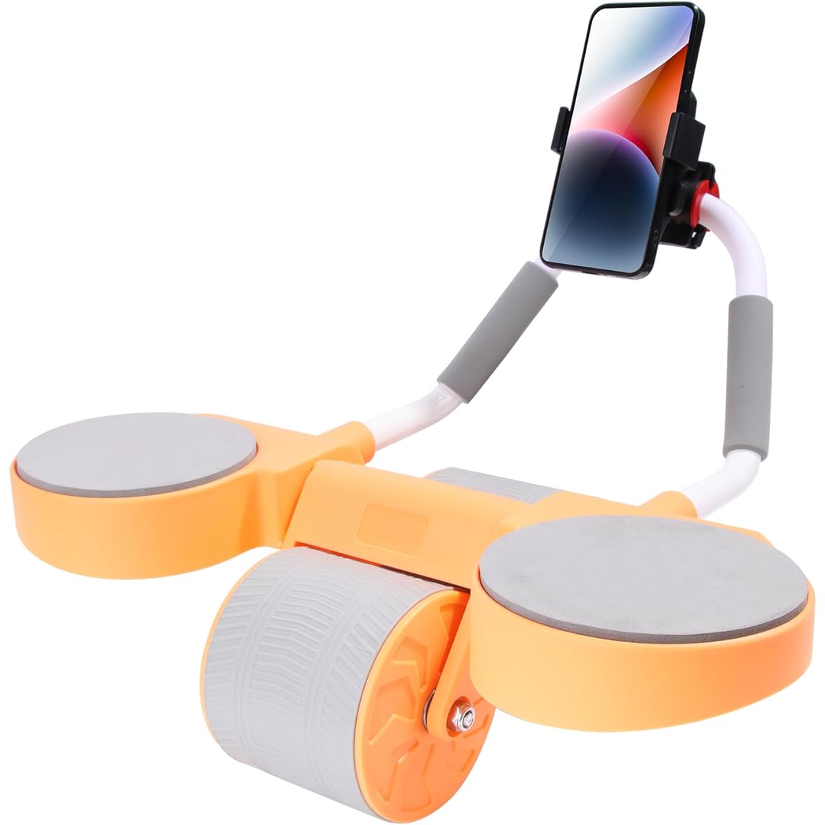 TENBOOM Ab Roller Elbow Support Automatic Rebound Quiet Unisex with Mat Training Ab Roller Abdominal Exercise Wheel Core Strengthening Easy to Assemble (Orange)