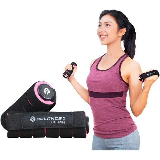Balance One Lightweight Dumbbell 2 Pieces Mini Dumbbell Hand Weight 0.5kg 1.0kg 1.25kg Wrist Weight Training Arm Muscles Rehabilitation Hand Strap Easy to Grip Color Dumbbell Women Elderly Indoor Exercise Equipment Upper Arm Shape Up Exercise Jogging Wal