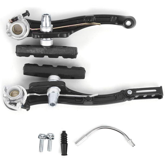 Brake Cycling Parts Black (1 Pair) V Brake Set Front Rear V Brake Excellent Stopping Function Durable Lightweight Brake