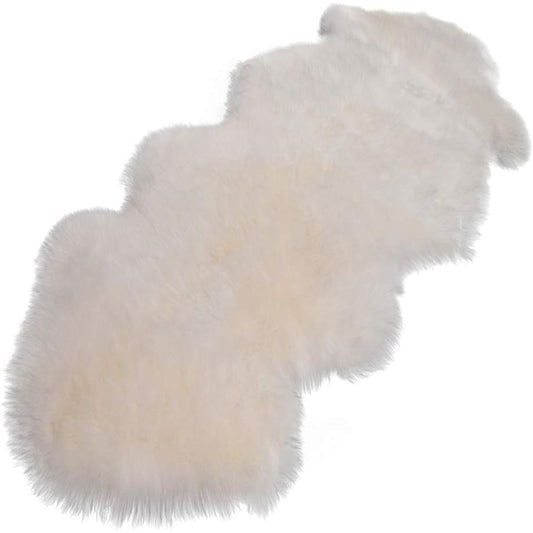 BYM Shearling Long Hair Peace Rug Shearling Rug Made in Australia Natural Wool 100% Natural Shearling High Standard of Safety Dust Mite Antibacterial Treatment Finest Shearling Fleece Rug