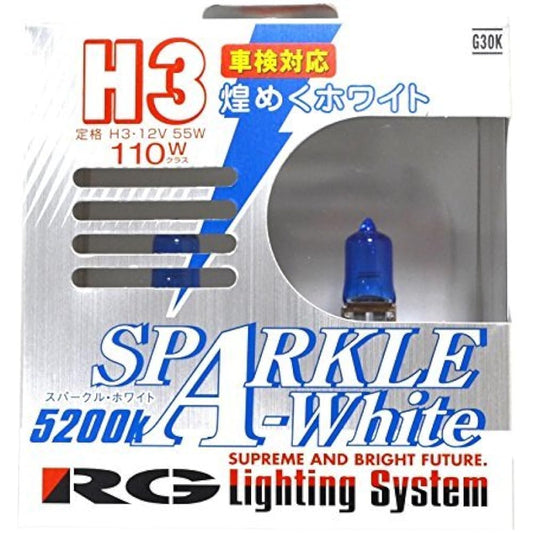 Racing Gear (RACING GEAR) Halogen Bulb [Sparkle White 5200K] H3 2 pieces G30K