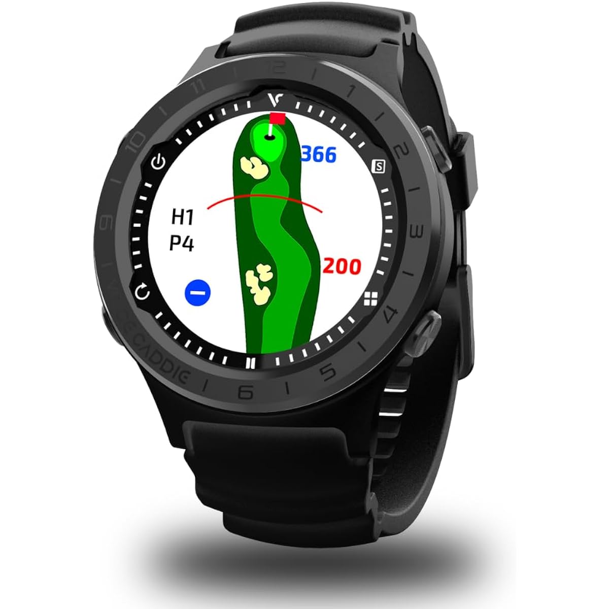 [Voice Caddy] Voice Caddy A3 Clock Golf Navigation Black IPX7 Waterproof Course Enlargement Function 2 Green Switching Green Height Difference Display 3 Point Distance Display Course Layout