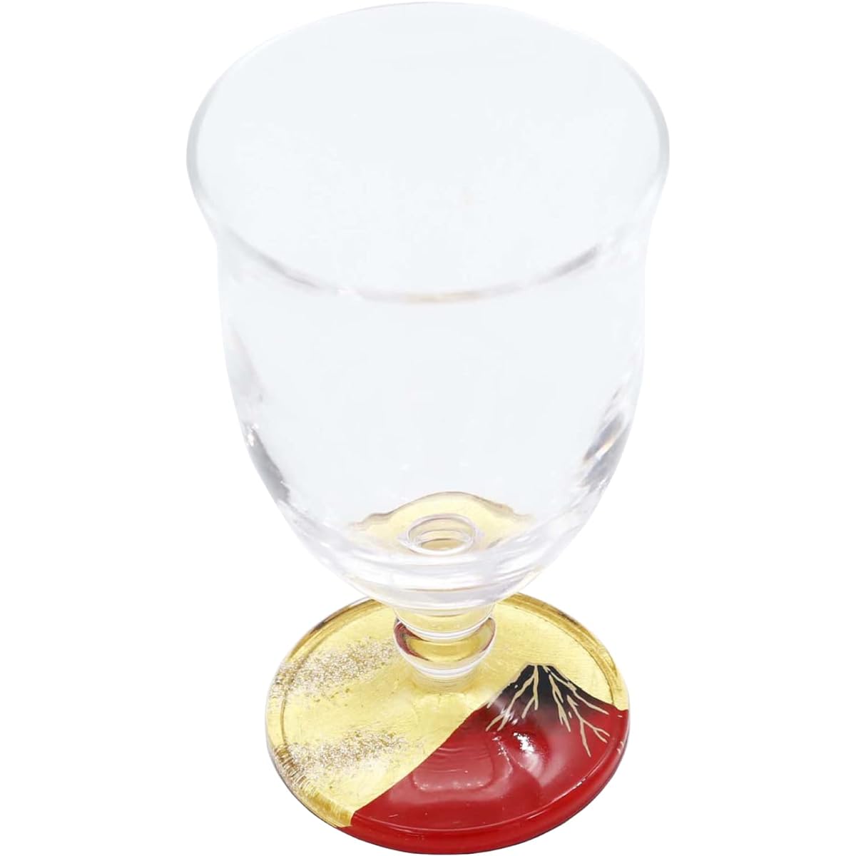 Kasyou Studio Kasyou Studio Kasho Makie Glass Cold Sake Glass Red Fuji (Kanazawa Gold Leaf/Made in Japan) Luxury Kaga Makie Ochoco Sake Glass (Comes with Presentation Box) Celebration Gift Present