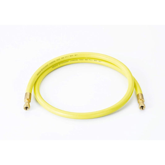 Ichinen TASCO Large Diameter Big Charge Hose, Both Ends 3/8" Metal Fittings Hose 3/8" New Refrigerant/Old Refrigerant Common 3m TA132TB-3M Yellow