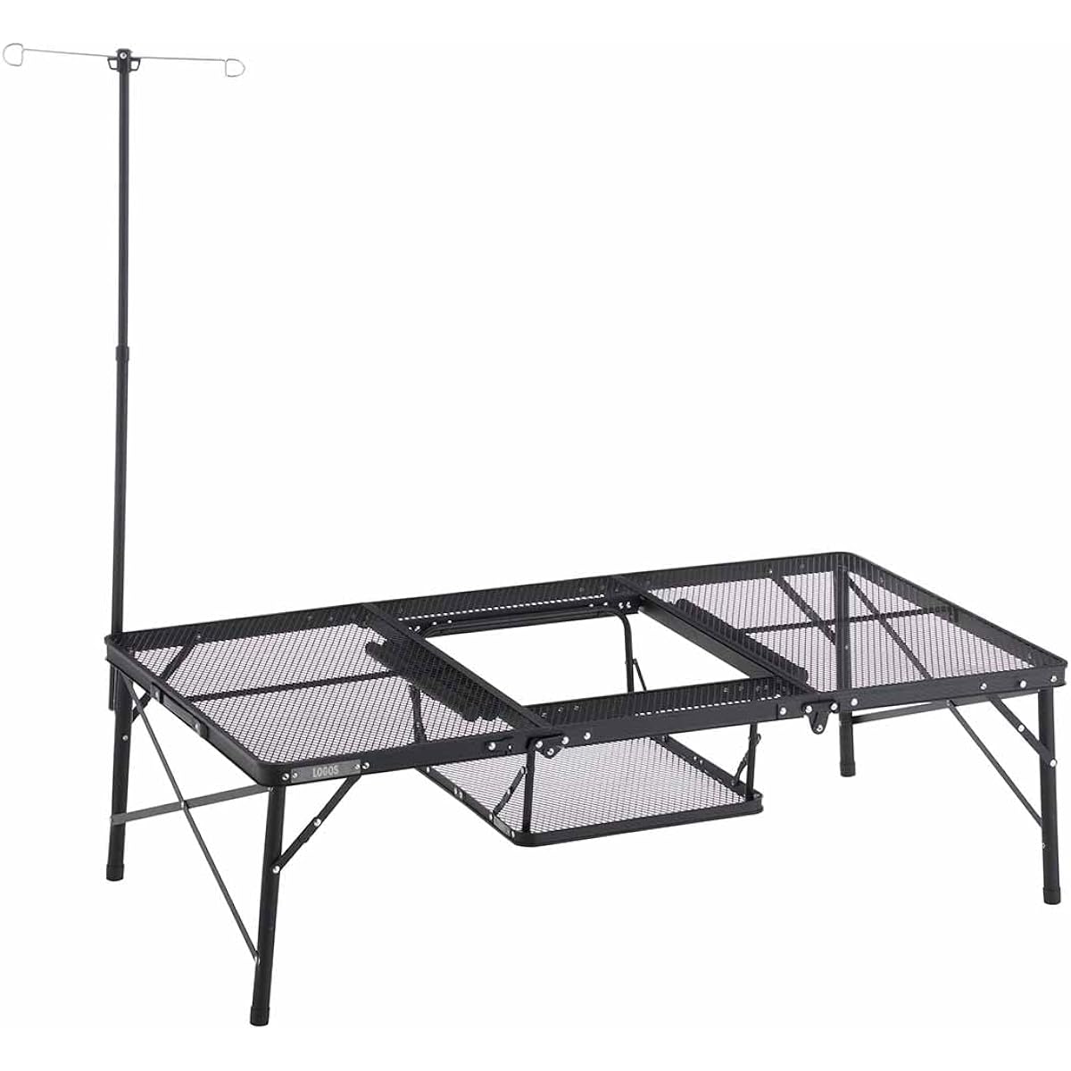 LOGOS Iron Mesh 3FD BBQ Table 13070-BC 73581002 Camping Folding Mesh Table Outdoor Table