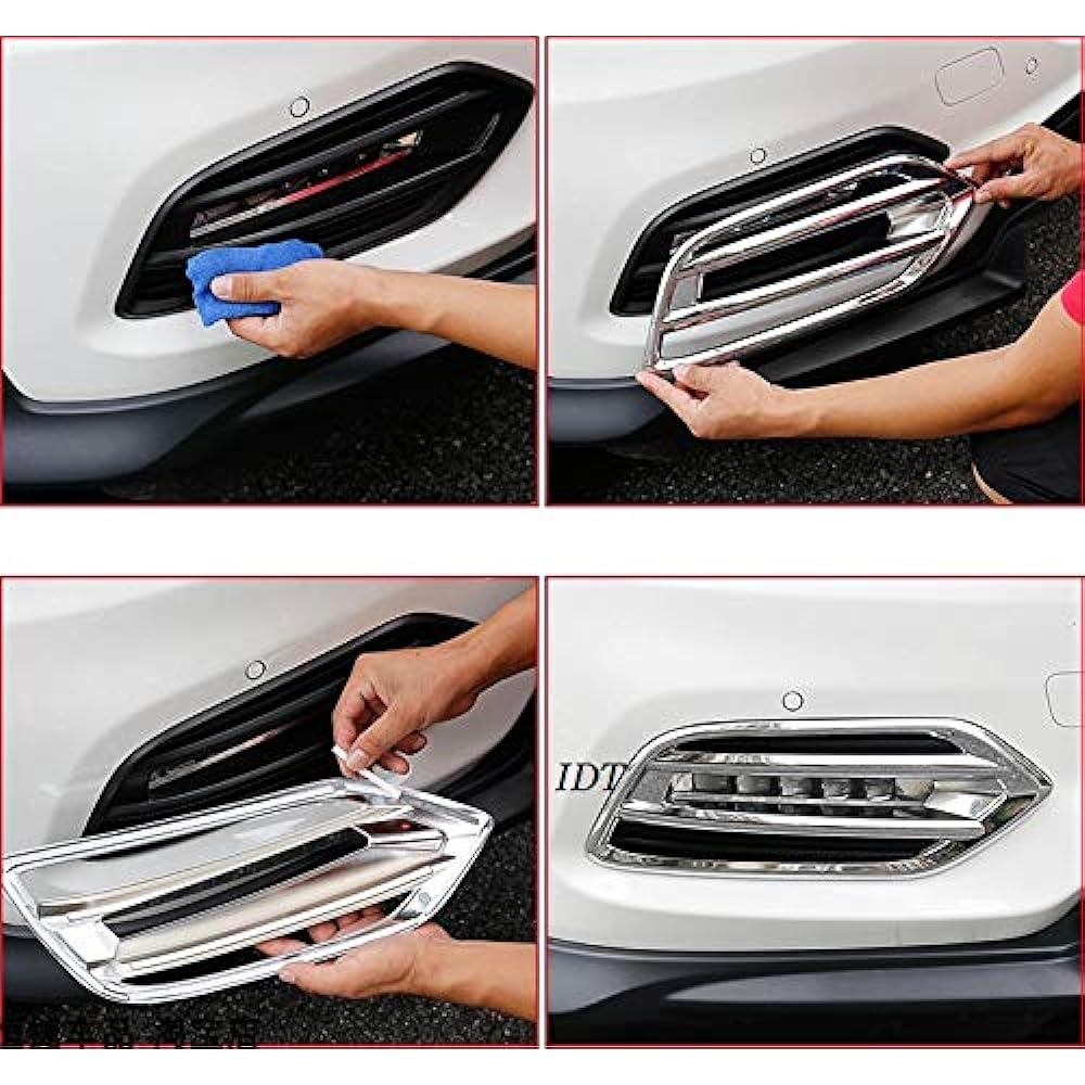 Honda New Model Late Vezel Plated Fog Lamp Cover Bezel Garnish Light Trim Ring Grill Protector Molle RU (Carbon)