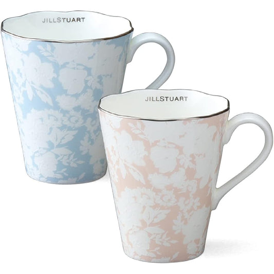 NARUMI Pair Mug JILL STUART 300cc Stylish Cute 2 Pattern Set Pink Blue Wedding Gift Gift Box Included 97129-21974