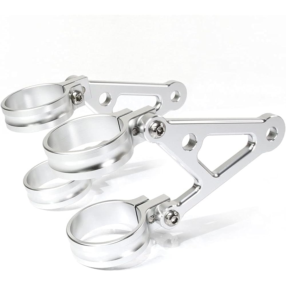 Headlight stay for fork billet aluminum 54mm 52mm 50mm φ54 φ52 φ50 Silver Silver Aluminum headlight holder Naked specification Machined aluminum