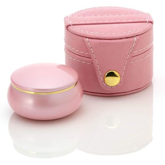 Soul Petit Pot Mini Urn Portable Fleur Sakura Pink Brass Hand-held Memorial Service Mini Urn Mobile Pouch Pink