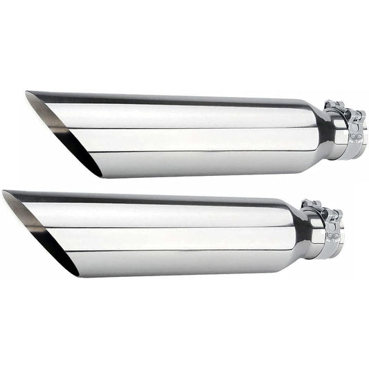 Two pairs of stainless steel universal exhaust hint 4 "