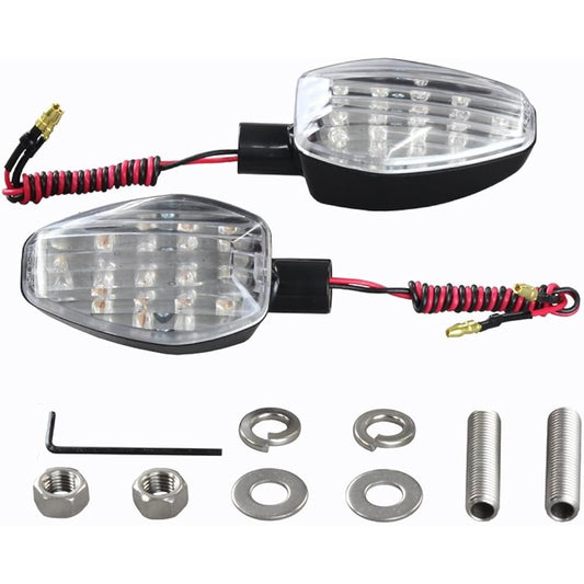 POSH Motorcycle Supplies Motorcycle LED Turn Signal (SF Type) Black Body/Clear Lens Lightweight LED Turn Signal Single Specification 096052-06