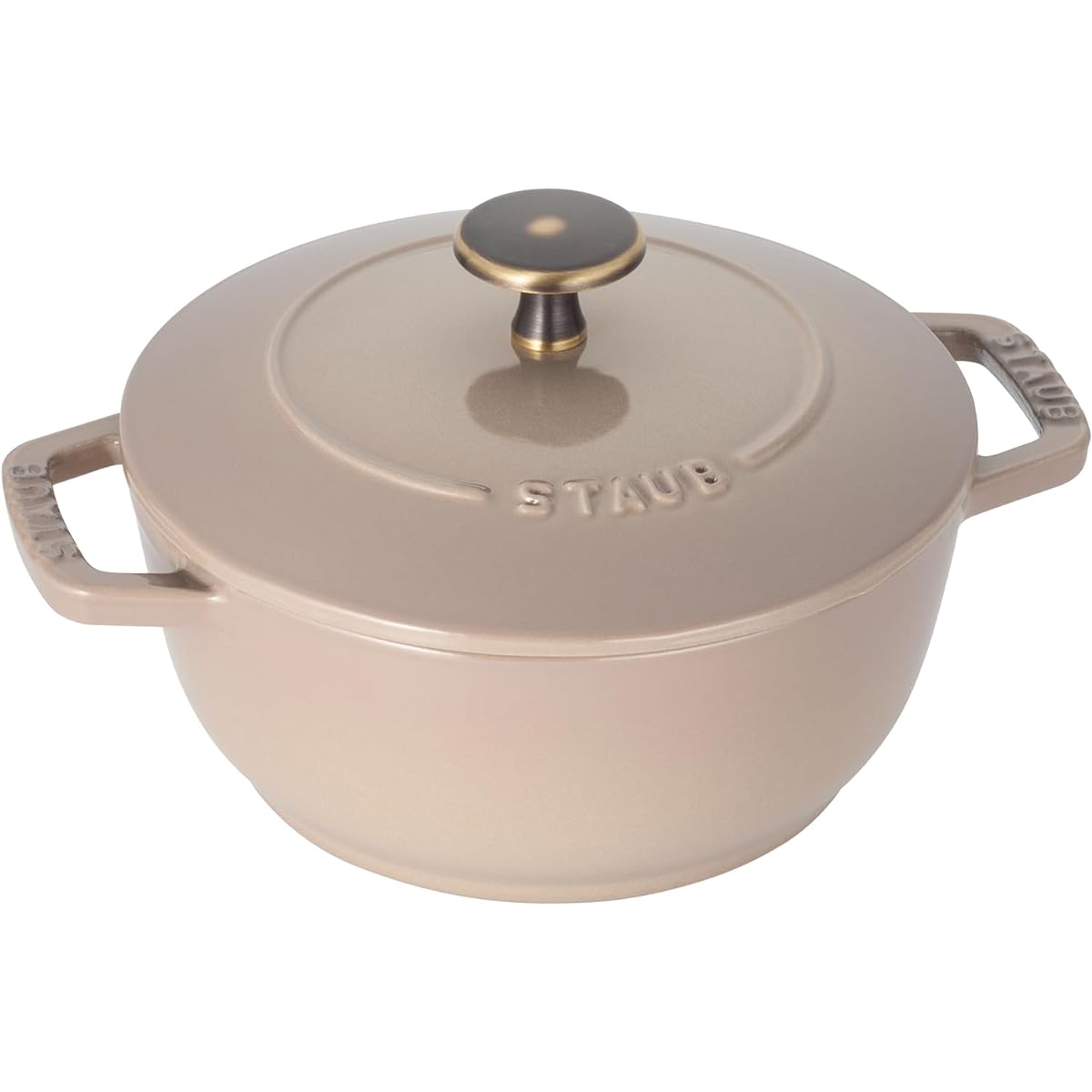 [Outlet] staub "Wanabe Linen S 16cm Vintage Knob Specification" Two Hand Cast Enamel Pot Rice Cooker 1 Cup IH Compatible Wa-NABE 40501-013-5