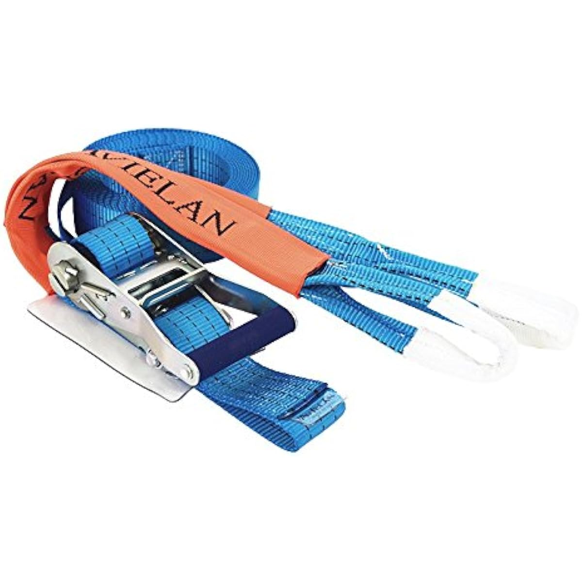 AVIELAN Lashing Belt 50mm Width I Hook (Compatible with Rope Hook) Winding 5m Fixed 1.0m Blue
