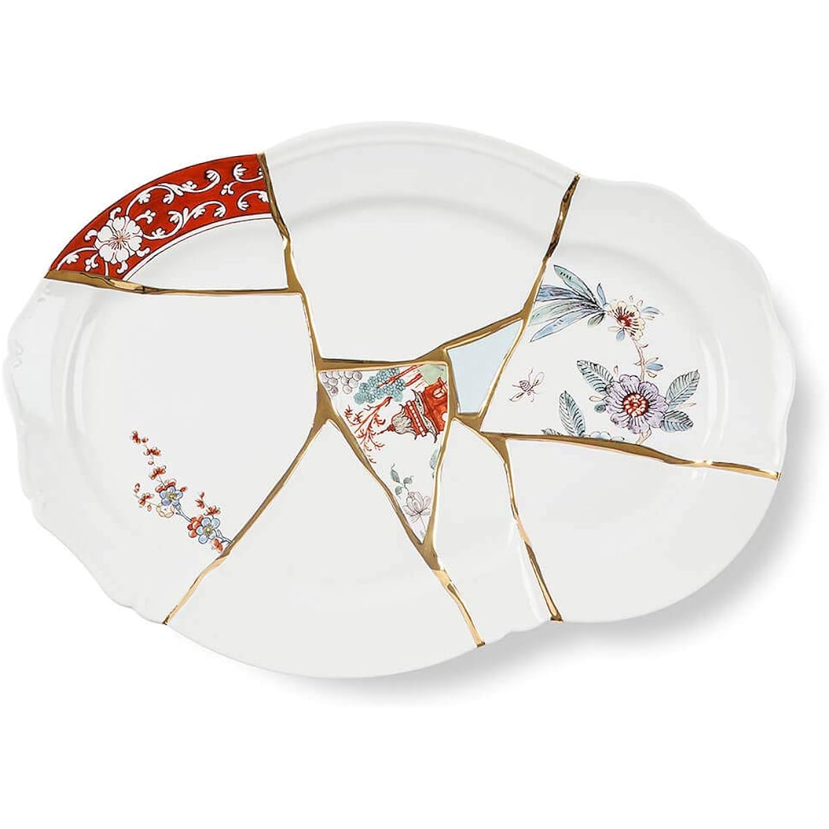 SELETTI Design Accessory Multicolor W42.5 x D29.5 x H3.5cm kintsugi Tray 124132