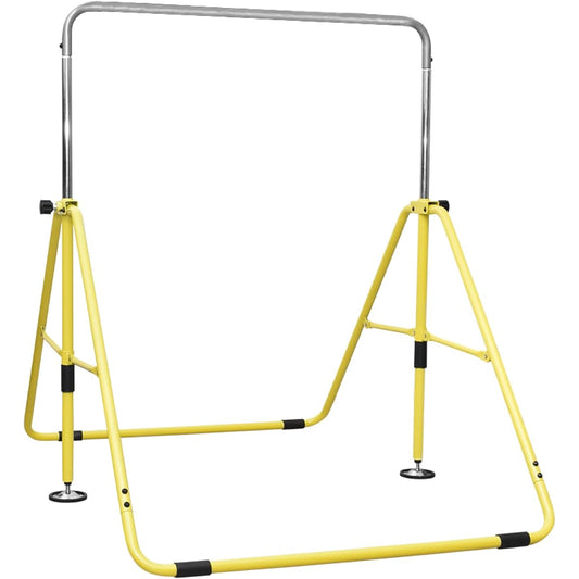 YouTen Inverted Horizontal Bar Adjustable for Children, Adjustable Height, Foldable, Kids, Indoor (Kids Horizontal Bar, Yellow)