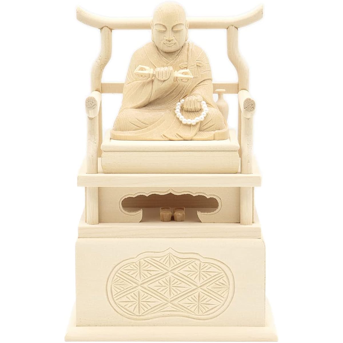 Kurita's special Buddha statue [High Priest] Kobo Daishi seated statue 2.0 dimensions (total height 17cm, total width 11.5cm, depth 8.5cm) recording stand High quality wood carving made of cypress wood 15292