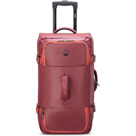 [Delse] Suitcase Carry Case Waterproof Material Shoe Pocket Security Double Zipper Outdoor Travel Bag RASPAIL Red