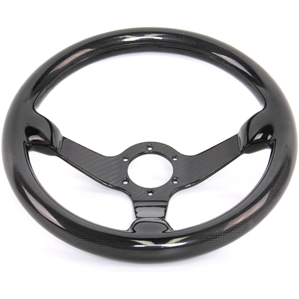 HIWOWSPORT Carbon Fiber Racing Quick Release Handle Cover Diameter 14 inch 350mm Bolt 6