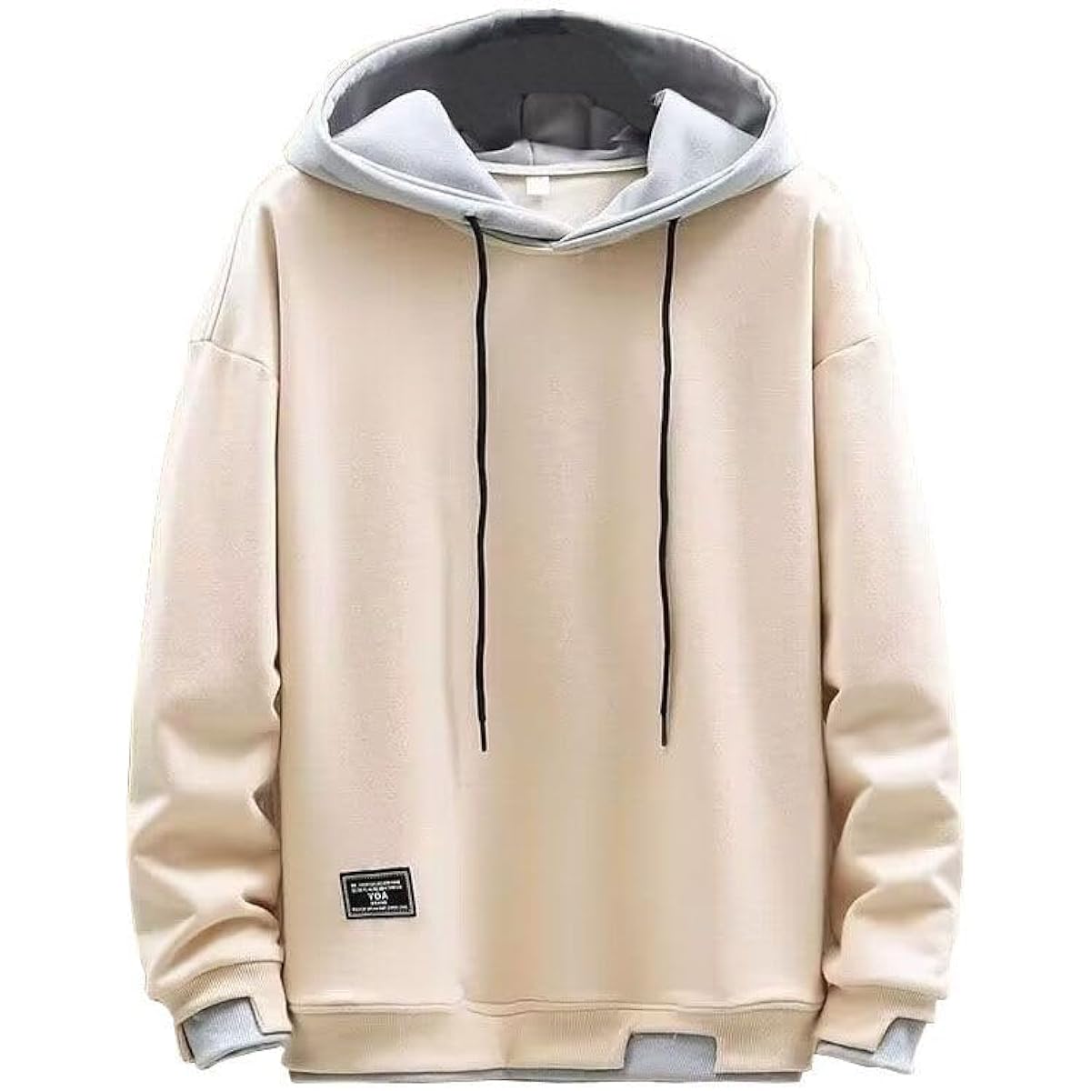 [KOTRBOY] Men's Parka, Long Sleeve, Autumn Clothes, Pullover, Hooded T-Shirt, Autumn, Winter, Plain, Simple, Stylish, Overcoat, Popular, Sweat Top, Loose, Cut and Sew, Big Silhouette, Casual, Loungewear, Stylish, Plain, Spring, Autumn, Winter, Street Sty