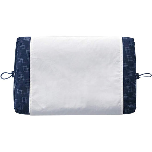 Kitamura Pillow Showa Retro Pillow KM09 (Navy Blue, Natural Pipe)