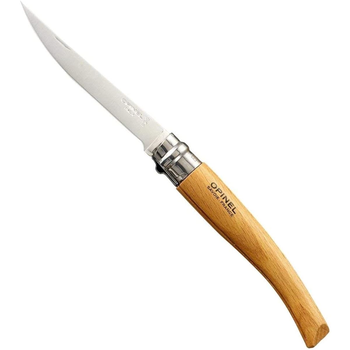Opinel No.12 Slim Steel Knife Beachwood