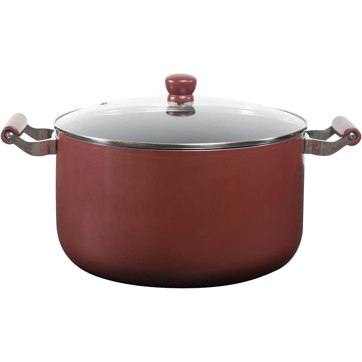 Pearl Metal Pot, Two-Handed Pot, Large Pot, Dimension Pot, 32cm, Deep, IH Compatible, Glass Lid Included, Fluorine Processing, Curry Stew, Boiled Dishes, Mega Size HB-6674