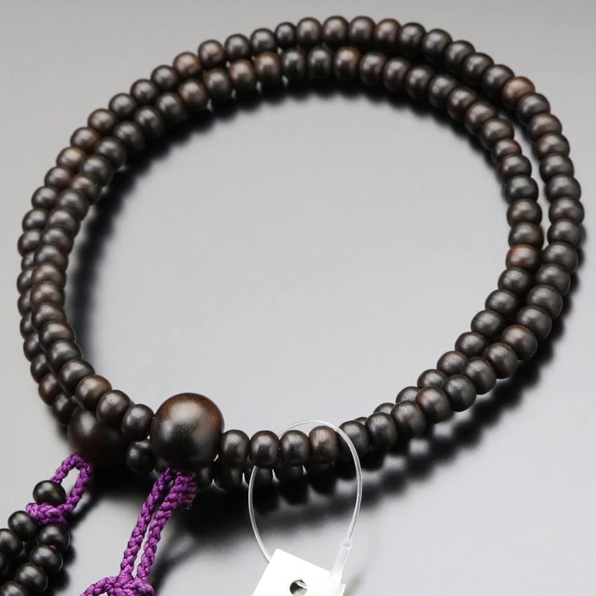 ≪Special Price≫Nenju.com Nichiren Buddhist Prayer Beads for Women 8 Size Striped Ebony Sanskrit Tenbou [Authentic Prayer Beads Kyoto Prayer Beads Kyoto 108 Beads 8 Size Wooden Lotus Funeral Memorial Ceremony Two Rows Two Wheels My Prayer Beads 2000400400