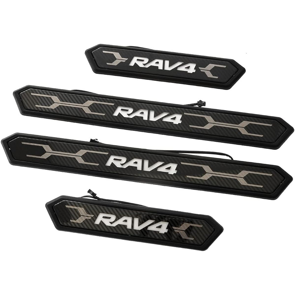 Tokutoyo RAV4 50 Series Blue LED Scuff Plate Side Step Cart Accessories Custom Parts Interior Hybrid Adventure 12V 4 Pieces (Tokutoyo)