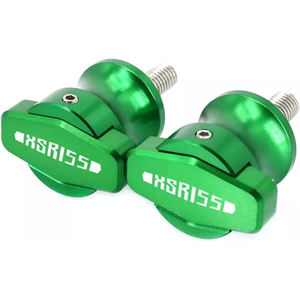 Stand Screw Slider Motorcycle Accessories CNC Frame Stand Screw Slider Swing Arm Spool Slider Suitable for Yamaha XSR155 XSR 155 2019 2020 2021 (Color: Green)