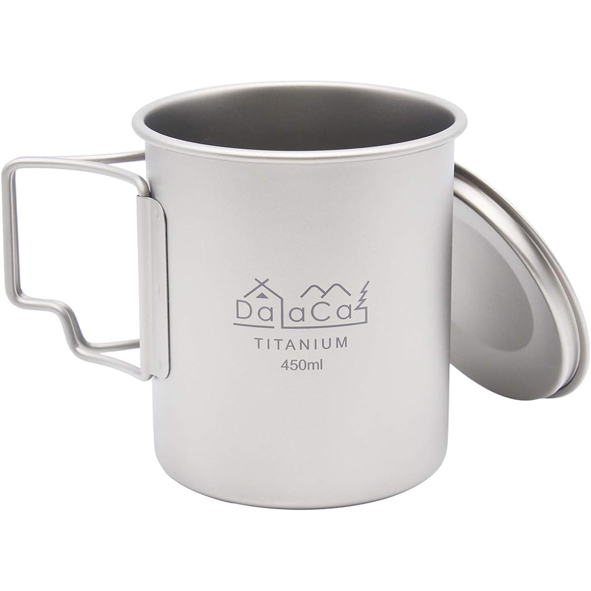 DaLaCa Titanium Mug 450ml Open Fire OK Single Wall Structure Titanium Mug (Single)