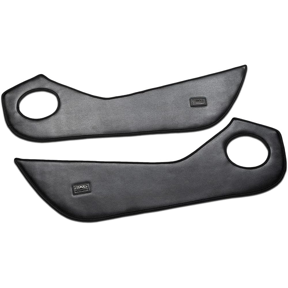 DAD Garson E210 Series Corolla/COROLLA D.A.D Door Kick Guard for 1st Row Left and Right Set [Normal Leather] GARSON KG050-01-01 Black