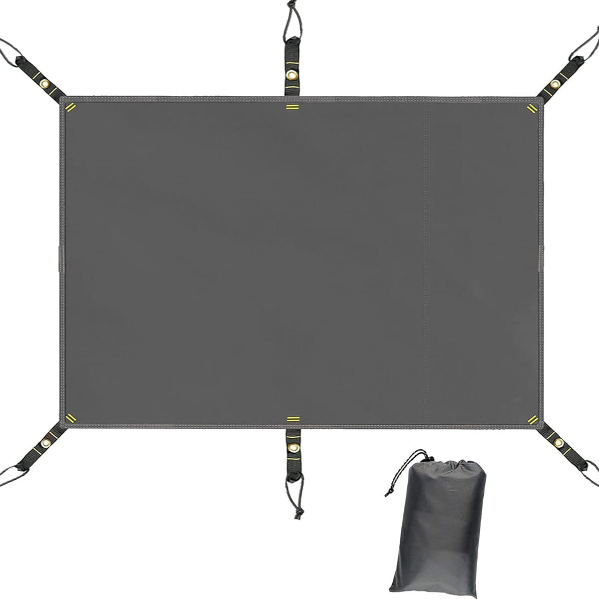 Farfly Tent Sheet, Waterproof, Water Pressure Resistance 3000mm, Ground Sheet, Thick, Outdoor, Camping, Climbing, Comes with Eyelets, Easy to Install, Storage Bag Included