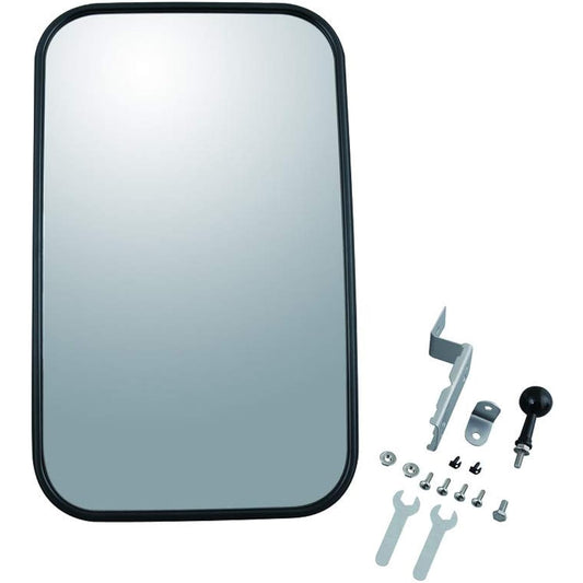 MYST Garage Mirror, Long Distance (up to ~50m), Square, Black, Approx. 370 x 220mm (5127)