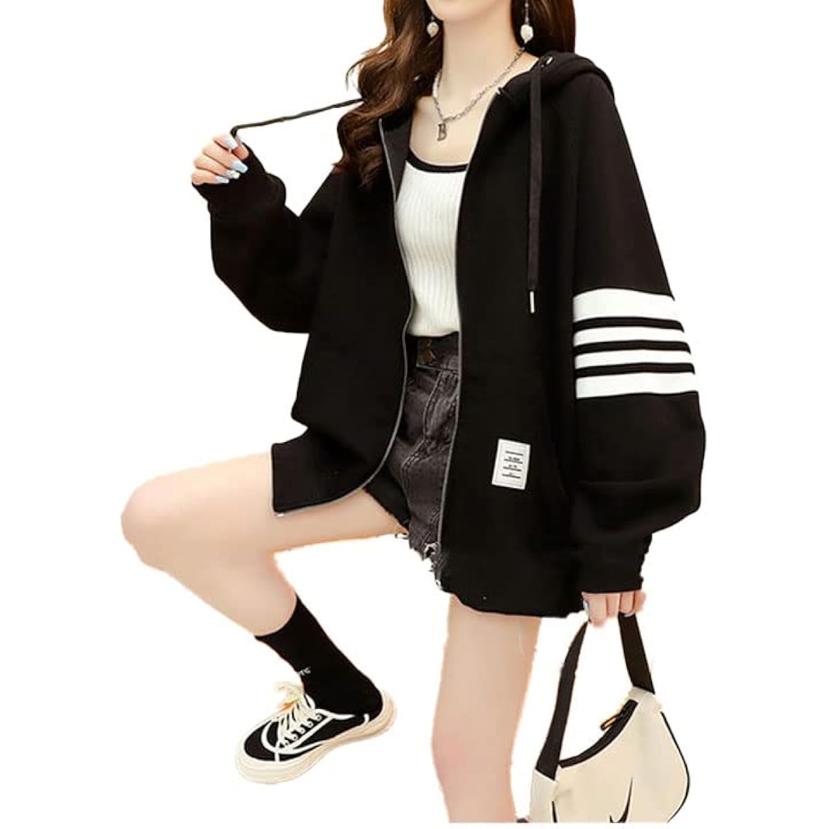 [RioSole] Loose, Thin, Oversized Hoodie, Sweatshirt, Women's, Casual Style