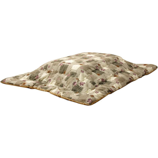 Ikehiko Kotatsu Futon, Rectangular, Single item, ``Autumn Leaves IT'', Brown, Approx. 205 x 315 cm (thick type)