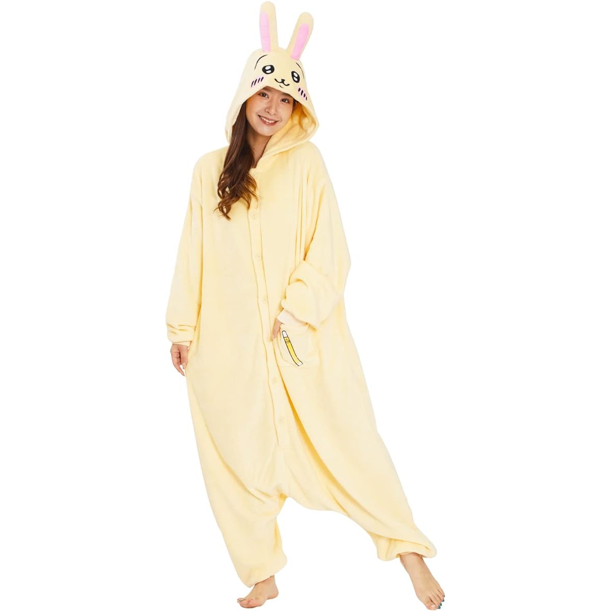 SAZAC Character Fleece Kigurumi One Size Fits Most Rabbit