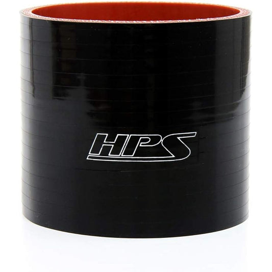 HPS HTSC-300-BLK Silicon High temperature 4-layer reinforced straight coupler hose, 75 PSI maximum pressure, 3 "ID, black