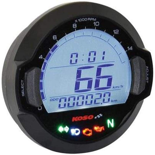 KOSO NORTH AMERICA BB642W20 DL-03SR GP-SYTLE Speedometer-Black Bezel