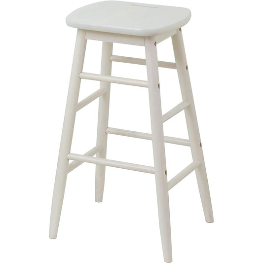 Market high stool ine reno Width 34x Depth 34x Height 60cm White Natural wood INS-2824WH