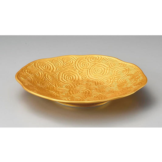 Yamashita craft (Yamasita craft) Gold swirl carving 9.0 plate 186-5-556