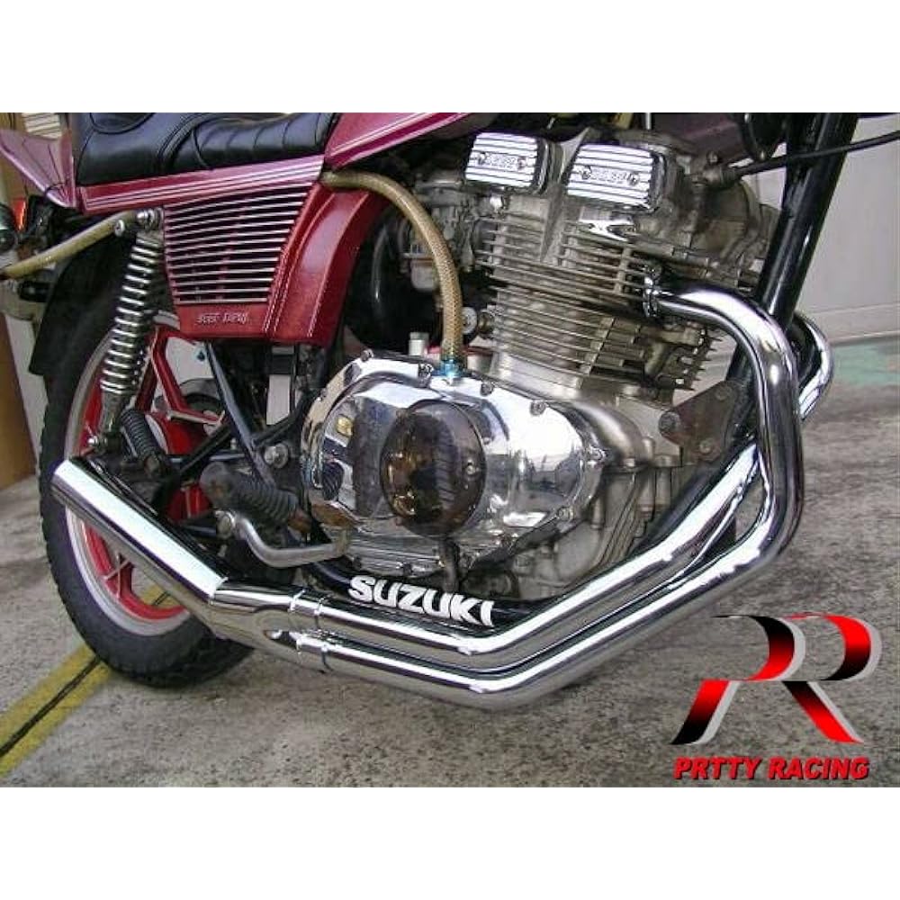 GSX250E Goki Double Coated PRETTY Cross Tube Plated Muffler