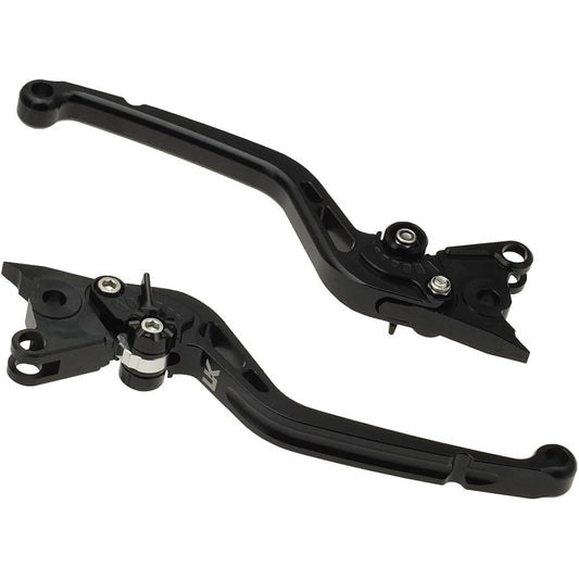 U-KANAYA Aluminum billet lever left and right set TYPE-S Lever: Black/Adjuster: Black Kawasaki [ZX-6R(19-)] [Z1000(17-)] [Ninja1000(17-19)] [Z900RS(17-)]