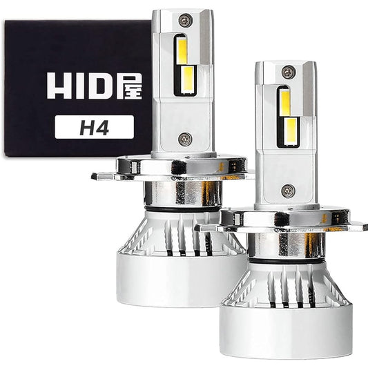 HID-YA H4 17880lm LED Headlight, Brightness More Than Lumen! Hi/Lo Switching, Explosive Light, White, Vehicle Inspection Compatible, 12 V, 24 V, Set of 2, M Series