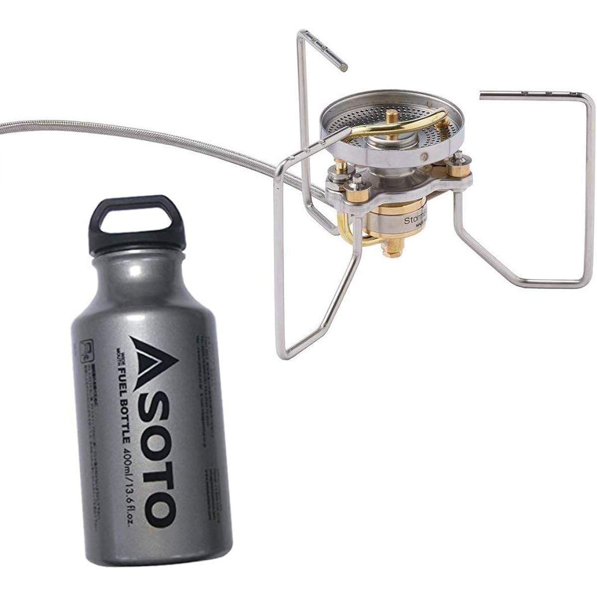SOTO Storm Breaker & Wide Mouth Fuel Bottle 400ml Set (SOD-372 & SOD-700-04)