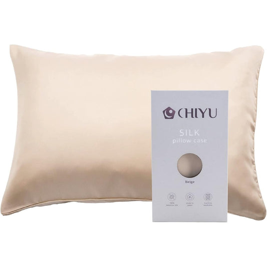 CHIYU Silk Pillow Cover, Made in Japan, Washable, Machine Washable, Matte Texture with Reduced Gloss, 43 x 63 cm, Envelope Type, Birthday Present, Gift, Christmas, Prevention of Waviness, Dryness, Spreading [Makuake's Best Selling Silk Pillow Cover]