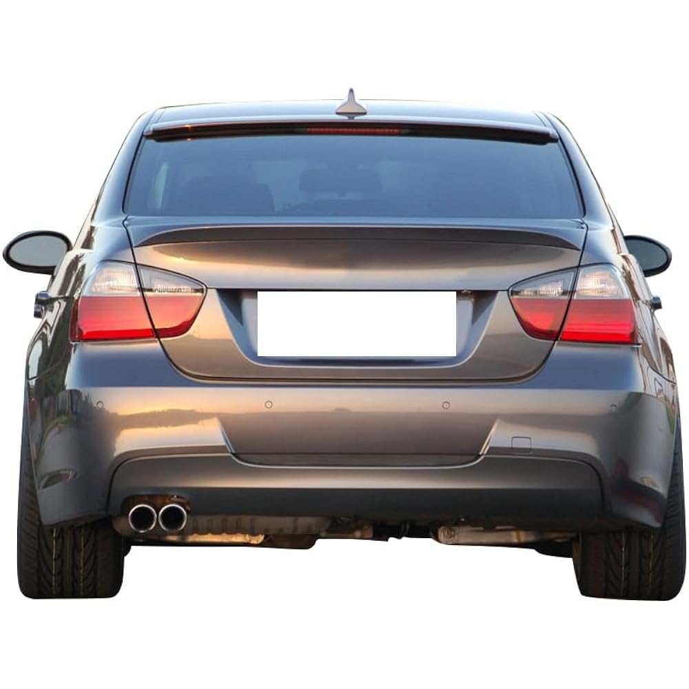 IKON MOTORSPORTS Rear roof spoiler 2005-2011 BMW 3 Series E90 Sedan Unpainted Black ABS
